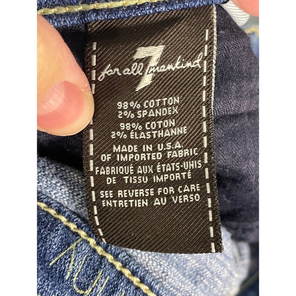 7 For All Mankind The Ankle‎ Skinny Jeans Medium Wash Women's Size 27 - Picture 9 of 12